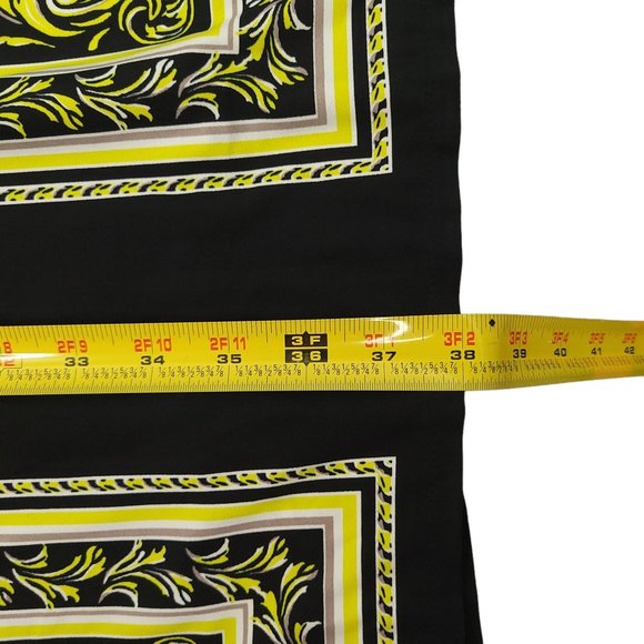 Alfani Woman Geometric Sheath Dress 1X Sleeveless Knee Length Black Yellow - Picture 5 of 12